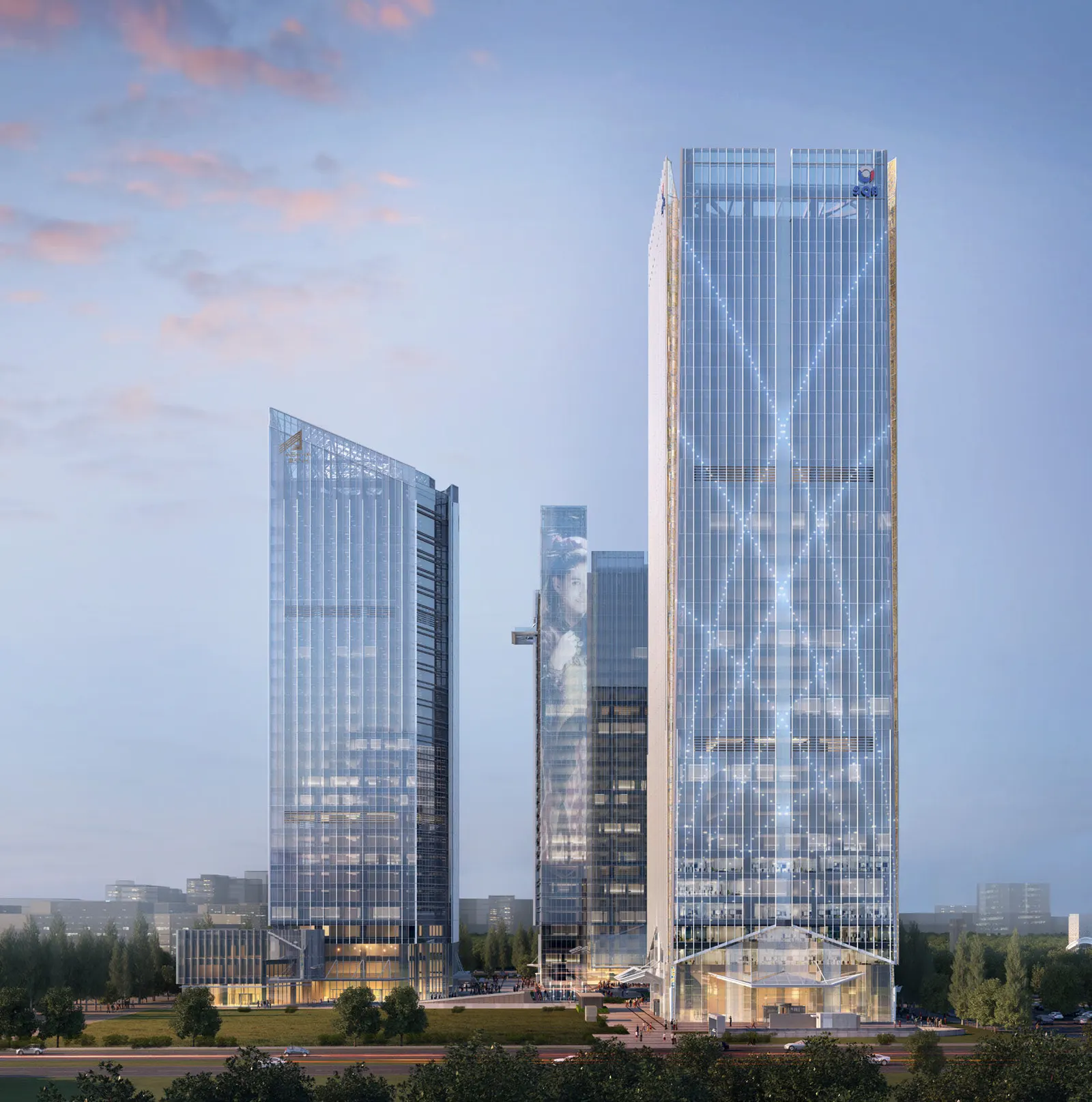 Tashkent City — Three High-rise Bank Towers